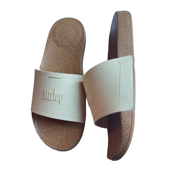 Fitflop Iqushion Women's Size 10 yellow Pool Slide Flat cushioned Sandals New - Picture 4 of 7